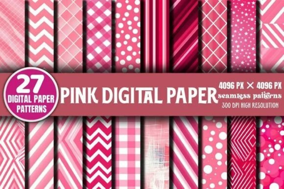 Download Pink Digital Paper Pack Bundle - Pack Collection