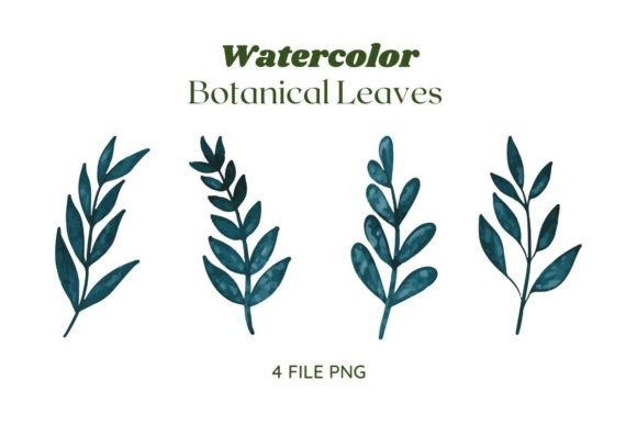 Download Botanical Watercolor Leaves Pack 18 - Pack Collection