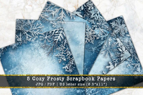 Download Cozy Frosty Winter Scrapbook Paper Pack - Pack Collection