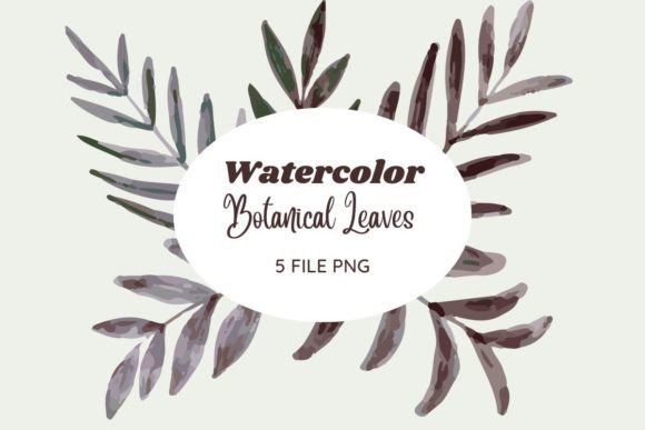 Download Botanical Watercolor Leaves Pack 20 - Pack Collection