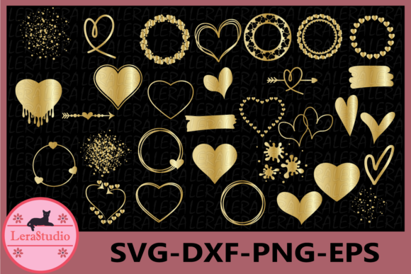 Download Gold Clipart, Golden Heart - Golden Collection