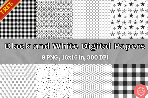 Download FREE Black and White Patterns Pack - Pack Collection