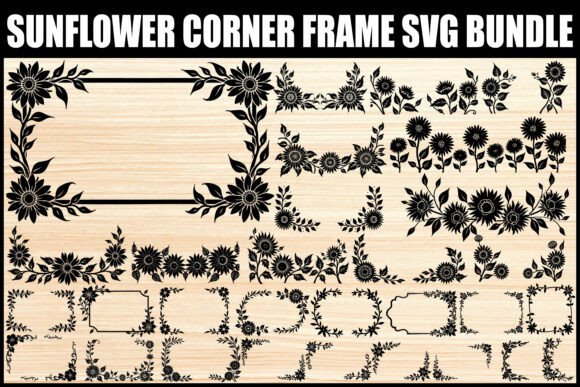 Download Elegant Sunflower Border SVG Pack - Pack Collection