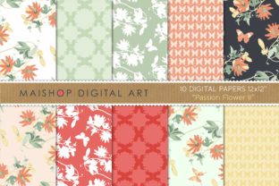 Download Digital Paper Pack Passion Flower Set 02 - Pack Collection