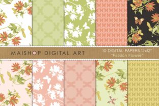 Download Digital Paper Pack Passion Flower Set 01 - Pack Collection