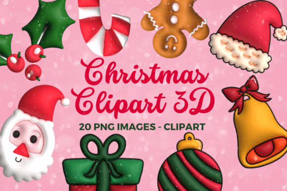Download 3D Christmas Illustrations Pack Clipart - Pack Collection